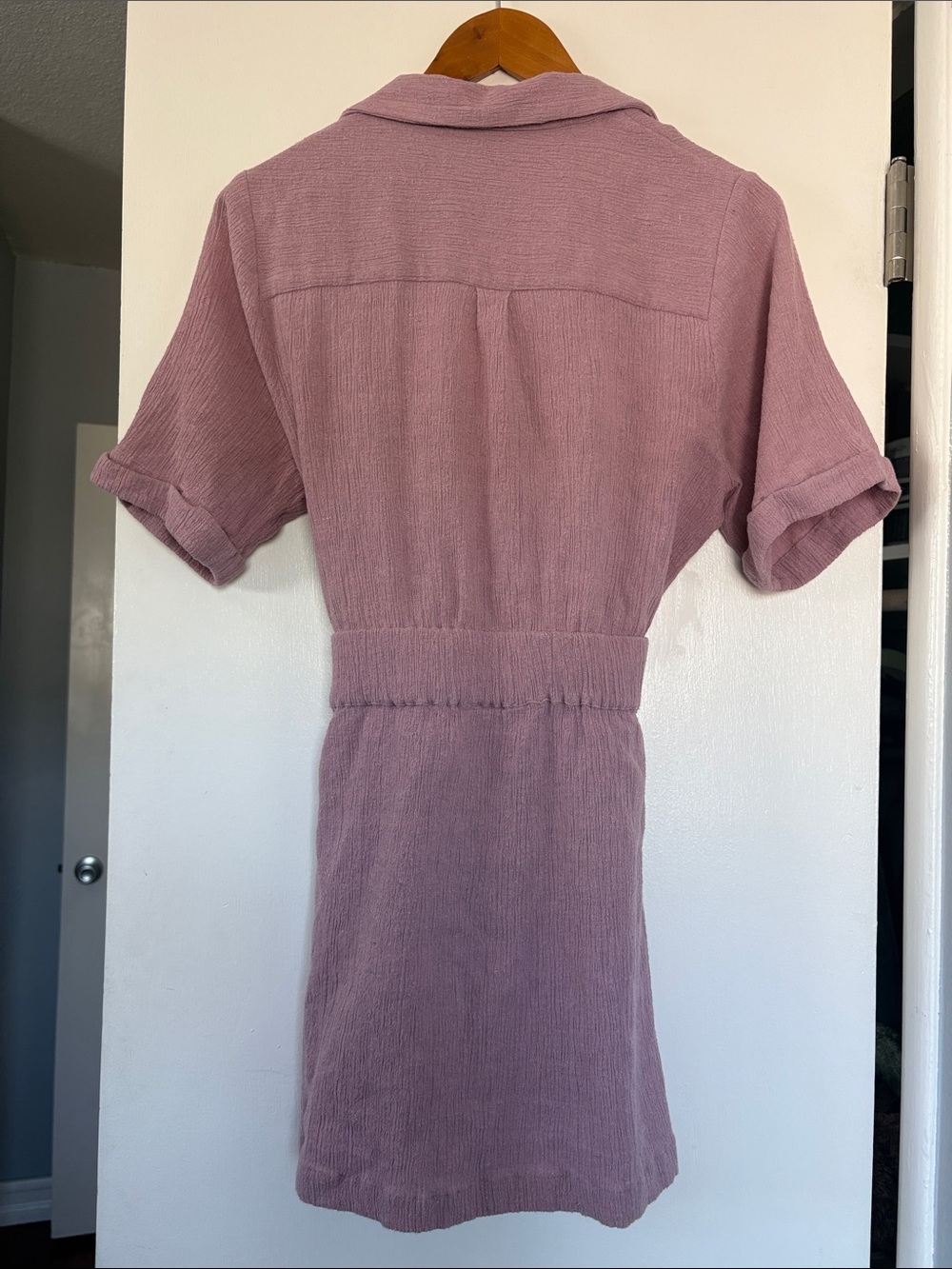 Free People Dusty Rose Shirt Mini Dress - Picture 7 of 7